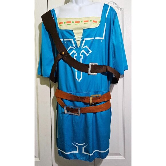 Legend of Zelda Link Adult Plus Costume Disguise Halloween Cosplay Dress Tunic - Picture 1 of 7